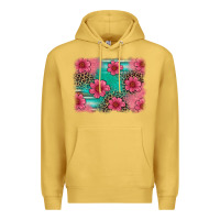 Antique Gold easter spring leopard serape background Premium Hoodie - Artiststas