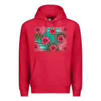 Cardinal easter spring leopard serape background Premium Hoodie - Artiststas