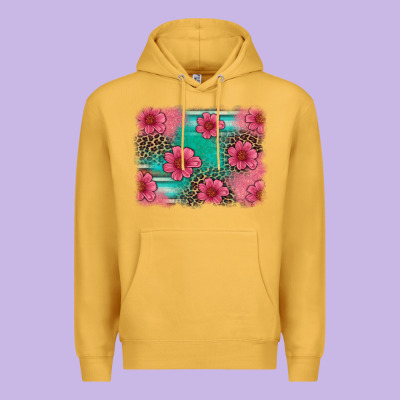 Easter Spring Leopard Serape Background Premium Hoodie Designed By Artiststas