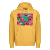 Mustard easter spring leopard serape background Premium Hoodie - Artiststas