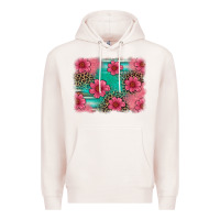 Pale Pink easter spring leopard serape background Premium Hoodie - Artiststas