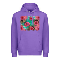Purple easter spring leopard serape background Premium Hoodie - Artiststas