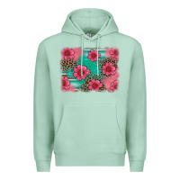 Seafoam easter spring leopard serape background Premium Hoodie - Artiststas