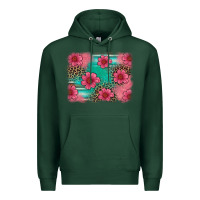 Sports Green easter spring leopard serape background Premium Hoodie - Artiststas
