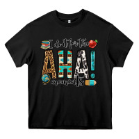 Black i do it for the aha moments teacher Heavy Core Tee - OliviaCreatesArt