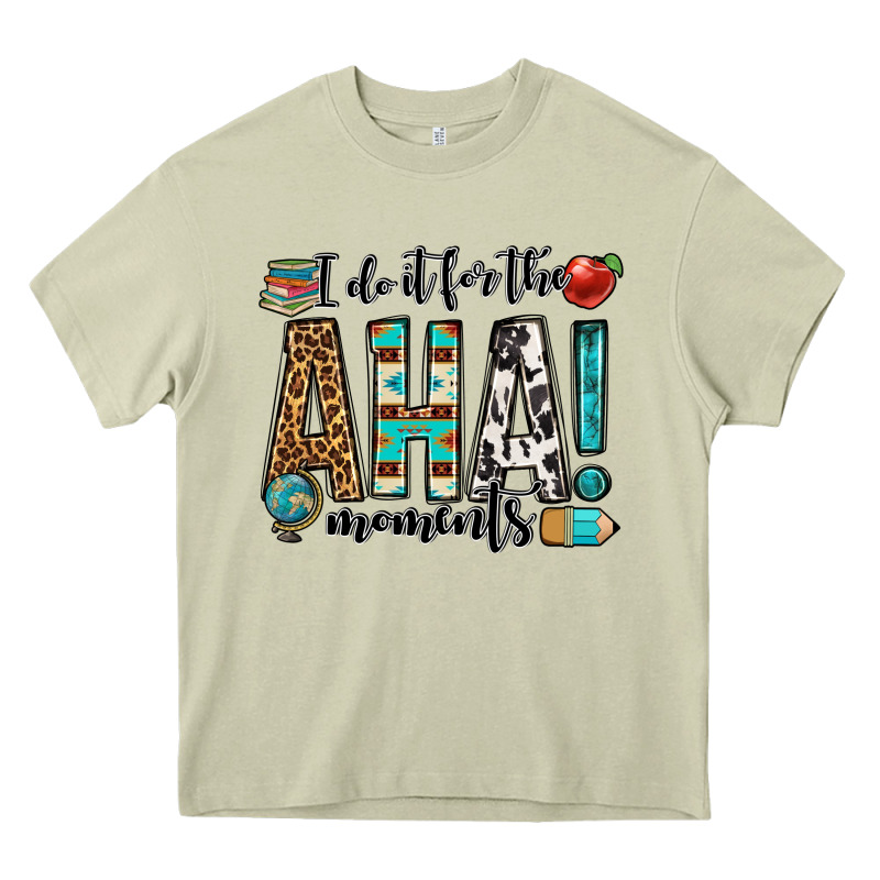 I Do It For The Aha Moments Teacher Heavy Core Tee by OliviaCreatesArt | Teevron