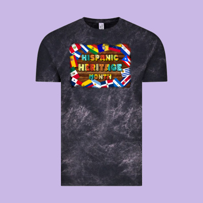 Hispanic Heritage Flags Vintage Tee Designed By Bundleandbundleshop