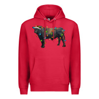 Cardinal christmas black angus bull with christmas lights Premium Hoodie - RanaPortraitStore