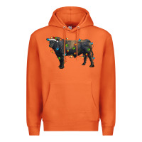 Carrot christmas black angus bull with christmas lights Premium Hoodie - RanaPortraitStore