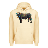 Christmas Black Angus Bull With Christmas Lights Premium Hoodie | Teevron