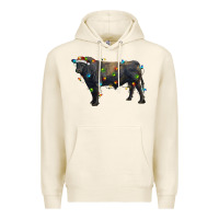 Tofu christmas black angus bull with christmas lights Premium Hoodie - RanaPortraitStore