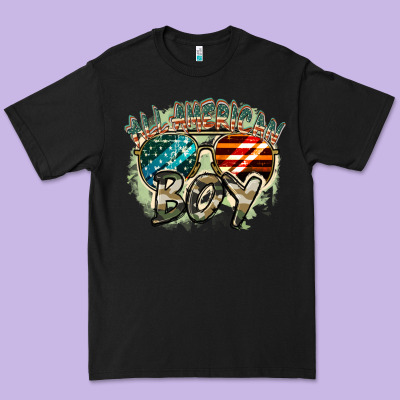All American Boy 4th Of July Premium Tee Designed By Fadigitalartstudio