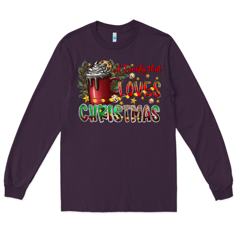 Afamilytloveschristmas Long Sleeve Tee by CowhideDigitalArt | Teevron