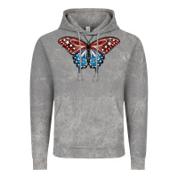 Cloud Rock Patriotic American Butterfly Vintage Hoodie - LillyAllenDesigns