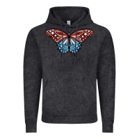 Vintage Black Patriotic American Butterfly Vintage Hoodie - LillyAllenDesigns