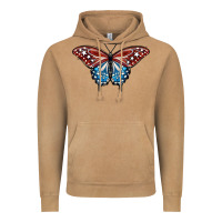Vintage Camel Patriotic American Butterfly Vintage Hoodie - LillyAllenDesigns