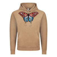 Patriotic American Butterfly Vintage Hoodie | Teevron