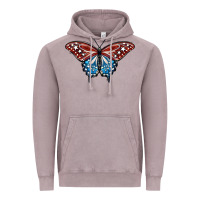Vintage Zinc Patriotic American Butterfly Vintage Hoodie - LillyAllenDesigns