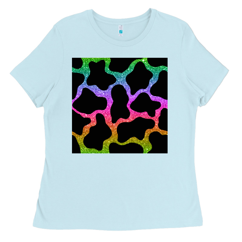 Cow Glitter Seamless Pattern Ladies Tee by BundleAndBundleShop | Teevron