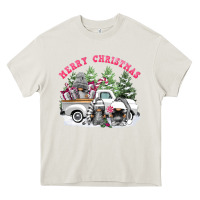 Cream merry christmas gnomies Heavy Core Tee - FaDigitalArtStudio
