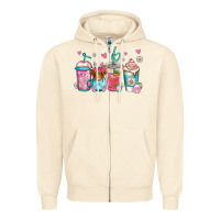Sandshell easter longhaired cow coffee cups Zipper Hoodie - Jasminsmagicworld