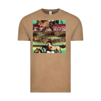 Vintage Coffee horses seamless pattern Vintage Tee - BundleAndBundleShop