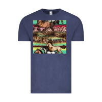 Vintage Denim horses seamless pattern Vintage Tee - BundleAndBundleShop