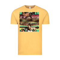 Vintage Mustard horses seamless pattern Vintage Tee - BundleAndBundleShop