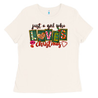Just A Girl Who Loves Christmas Ladies Tee | Teevron
