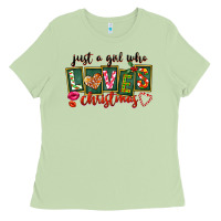 Matcha Just A Girl Who Loves Christmas Ladies Tee - FaDigitalArtStudio