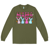 Army Green Easter Day Mamaa Long Sleeve Tee - CowhideDigitalArt