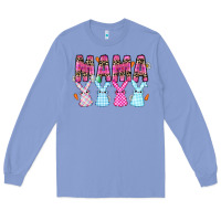 Colony Blue Easter Day Mamaa Long Sleeve Tee - CowhideDigitalArt