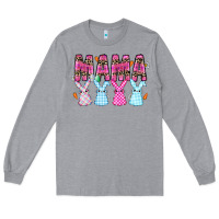 Heather Grey Easter Day Mamaa Long Sleeve Tee - CowhideDigitalArt