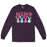 Plum Easter Day Mamaa Long Sleeve Tee - CowhideDigitalArt