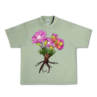 Oil Green Bitterroot Flower Urban Heavy Tee - LillyAllenDesigns
