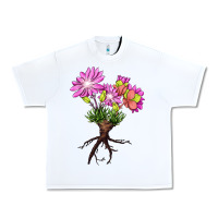 White Bitterroot Flower Urban Heavy Tee - LillyAllenDesigns