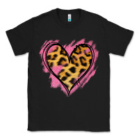 Black Leopard Pink Glitter Heart Classic Tee - Jasminsmagicworld