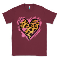 Burgundy Leopard Pink Glitter Heart Classic Tee - Jasminsmagicworld