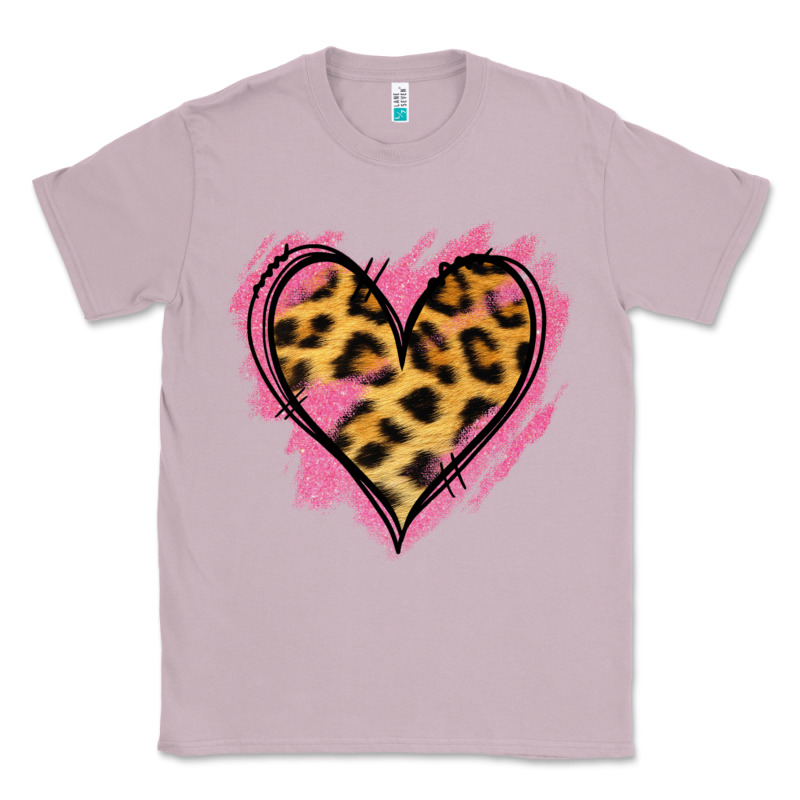 Leopard Pink Glitter Heart Classic Tee by Jasminsmagicworld | Teevron