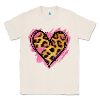 Natural Leopard Pink Glitter Heart Classic Tee - Jasminsmagicworld