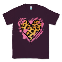 Plum Leopard Pink Glitter Heart Classic Tee - Jasminsmagicworld