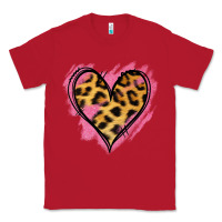 Red Leopard Pink Glitter Heart Classic Tee - Jasminsmagicworld