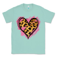 Seafoam Leopard Pink Glitter Heart Classic Tee - Jasminsmagicworld