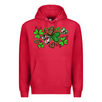 Cardinal western st patricks day shamrocks and hearts Premium Hoodie - Artiststas