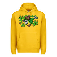 Lemon western st patricks day shamrocks and hearts Premium Hoodie - Artiststas