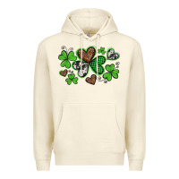 Sandshell western st patricks day shamrocks and hearts Premium Hoodie - Artiststas