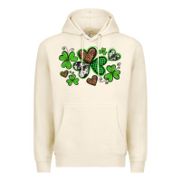 Tofu western st patricks day shamrocks and hearts Premium Hoodie - Artiststas