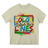 Mossy color outside the lines autism Heavy Core Tee - OliviaCreatesArt