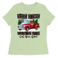 Matcha Farm Fresh Christmas Trees Cut Your Own Ladies Tee - FaDigitalArtStudio