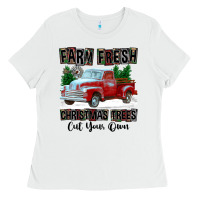 Farm Fresh Christmas Trees Cut Your Own Ladies Tee | Teevron